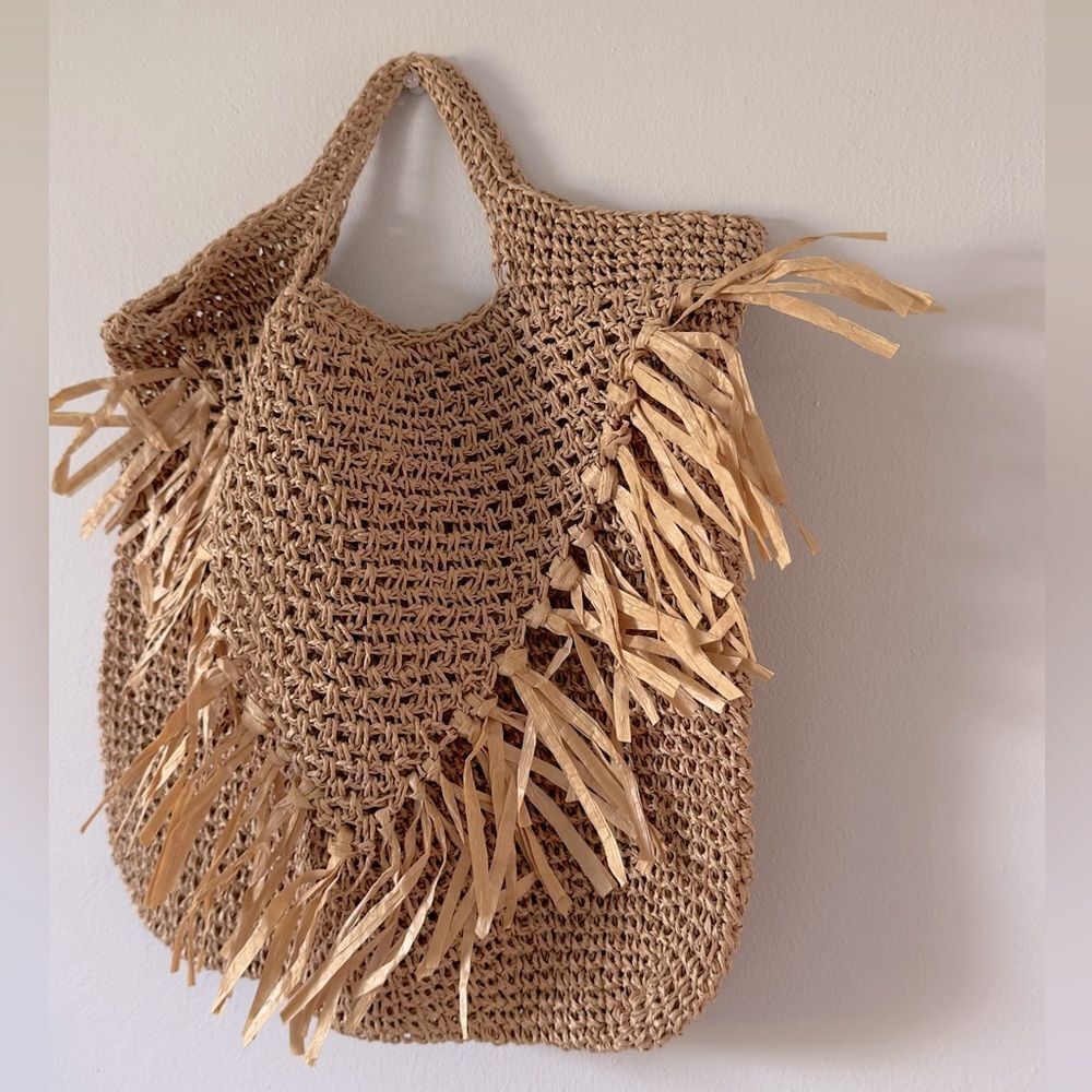 ⭕️ 8 OTHER REASONS Jute Raffia Bag in Natural Straw - Picture 2 of 5